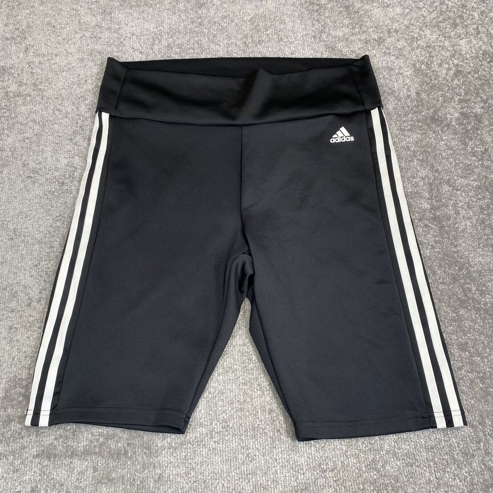 Adidas Running Shorts Womens Extra Large Black Knee Length Athletic High Rise